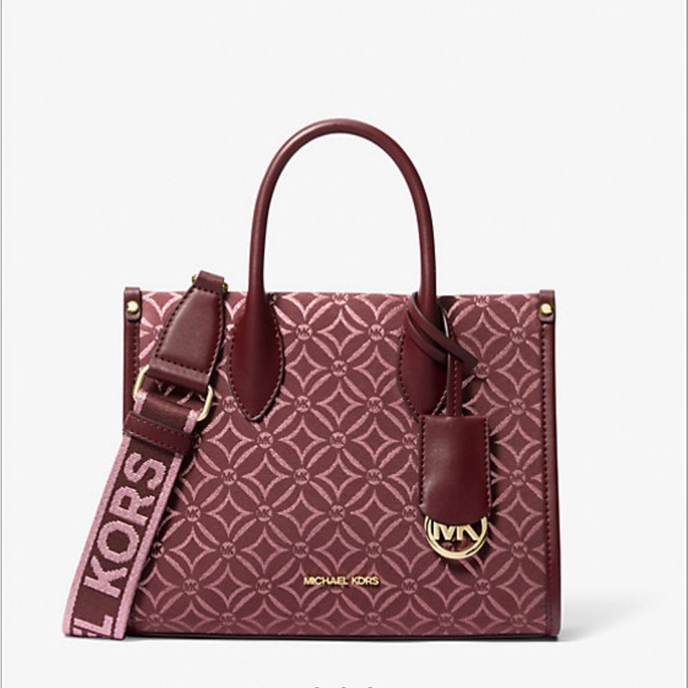 Mirella Small Metallic Logo Jacquard Crossbody Bag Michael Kors